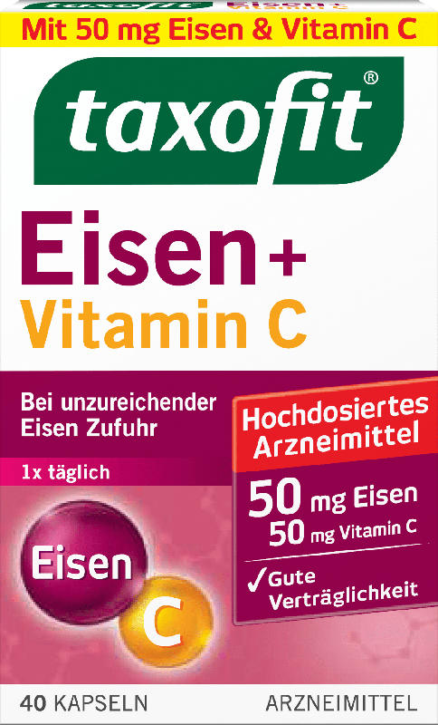 taxofit Eisen + Vitamin C Kapseln
