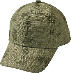 PUSBLU Basecap mit Palmen-Muster, grün, Gr. 52/53