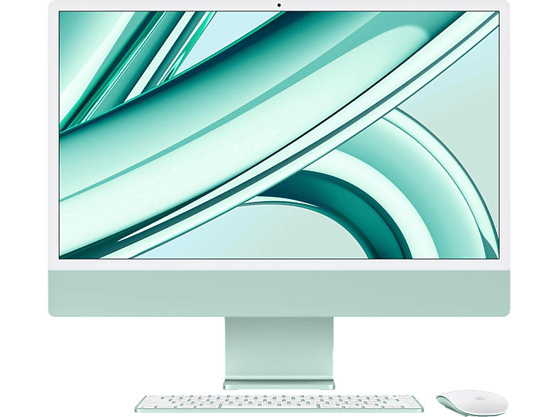 Apple iMac 24 Zoll (2023), M3 Chip 8-Core und 10-Core GPU, 8 GB RAM, 256 SSD, Retina 4.5K, Grün; All-in-One PC
