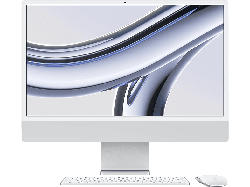 Apple iMac 24 Zoll (2023), M3 Chip 8-Core und 10-Core GPU, 8 GB RAM, 256 SSD, Retina 4.5K, Silber; All-in-One PC
