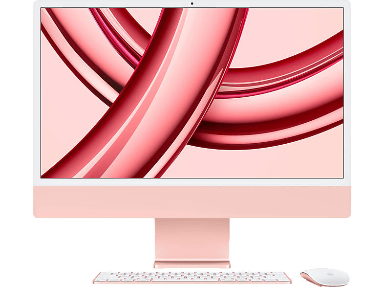 Apple iMac 24 Zoll (2023), M3 Chip 8-Core und 10-Core GPU, 8 GB RAM, 256 SSD, Retina 4.5K, Rosé; All-in-One PC