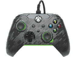 PDP Wired Controller - Neon Carbon, Gamepad für Xbox Series X S, One, PC