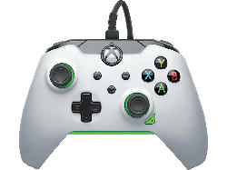 PDP Wired Controller - Neon White, Gamepad für Xbox Series X S, One, PC