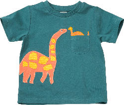 ALANA T-Shirt mit Dino-Motiv, blau & orange, Gr. 98