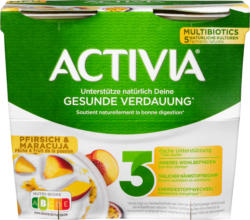 Danone Activia Joghurt Pfirsich & Maracuja, probiotisch, 4 x 115 g