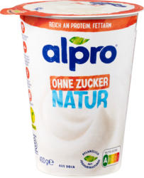 Alpro Soja-Joghurtalternative Natur ohne Zucker, 400 g