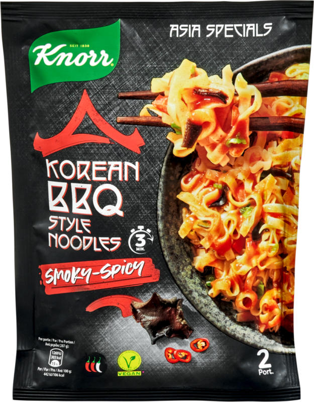 Knorr Asia Specials Korean BBQ Style Noodles, smoky-spicy, 135 g