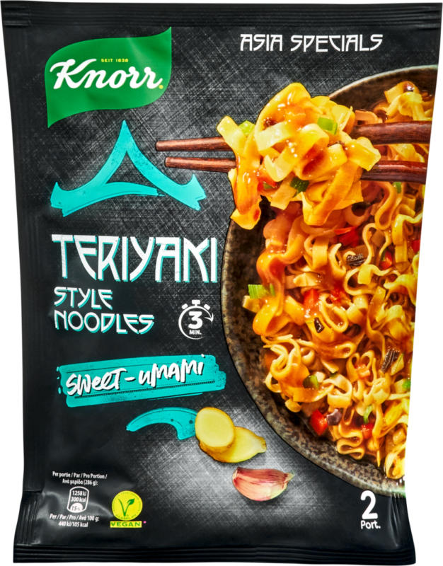 Knorr Asia Specials Teriyaki Style Noodles, sweet-umami, 133 g