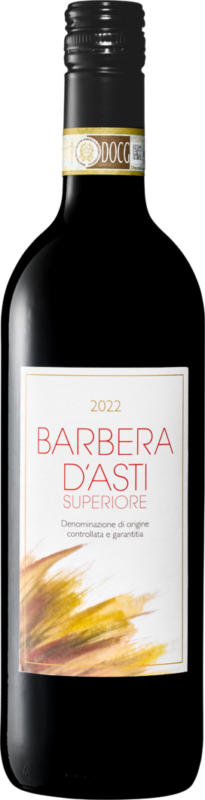 Barbera d’Asti Superiore DOCG, Italie, Piémont, 2022, 75 cl