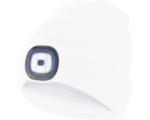 Hornbach Mütze mit integriertem LED Licht 1W 250 mAh Akku wiederaufladbar weiß