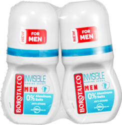 Deodorante roll-on Invisible Borotalco Men, 2 x 50 ml