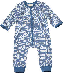 ALANA Schlafanzug mit Elefanten-Muster, blau, Gr. 74/80
