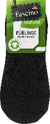 Fascino Füßlinge mit Fersen-ABS & Bio-Baumwolle schwarz Gr. 35-38