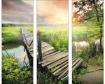 Hornbach Glasbild Lonely Lake III 3er-Set 3x 30x80 cm GLA1880