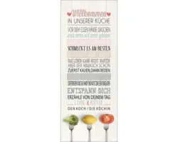 Glasbild Kitchen Slogan I 30x80 cm GLA1929