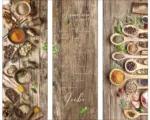 Hornbach Glasbild Spices & Herbs I 3er-Set 3x 30x80 cm
