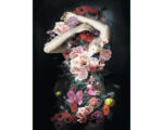 Hornbach Glasbild Flowers on her body I 60x80