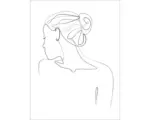 Hornbach Glasbild Line Art Back View II 60x80