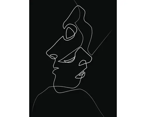 Glasbild Face Line V 60x80