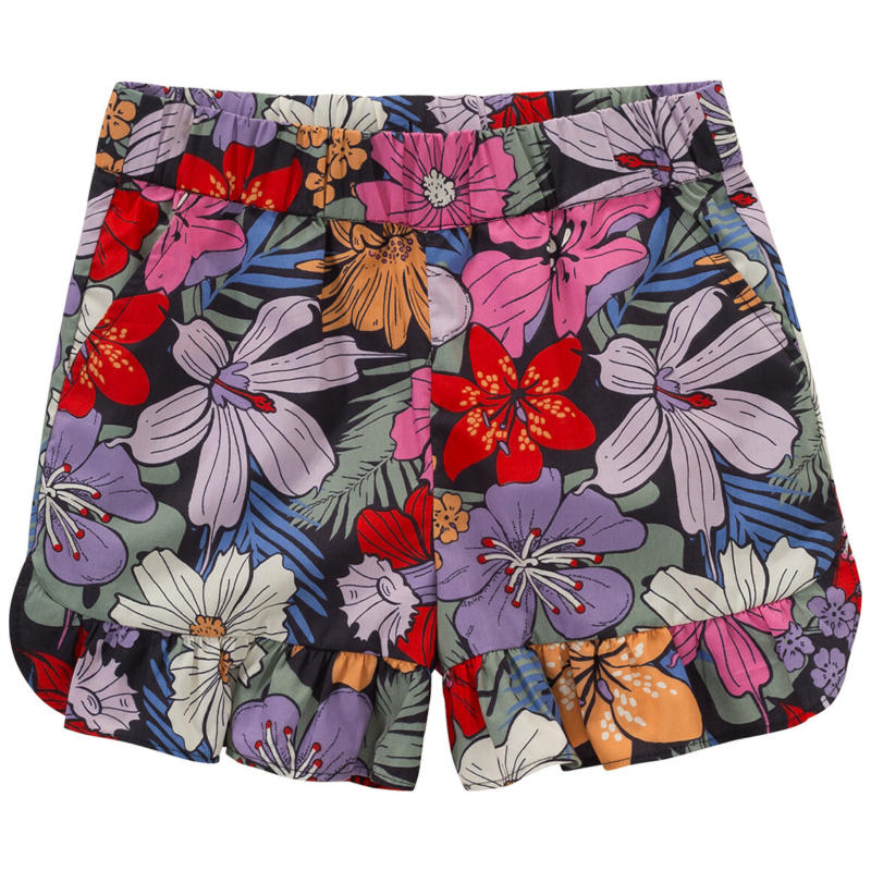 Mädchen Shorts mit Blumen-Muster (Nur online)