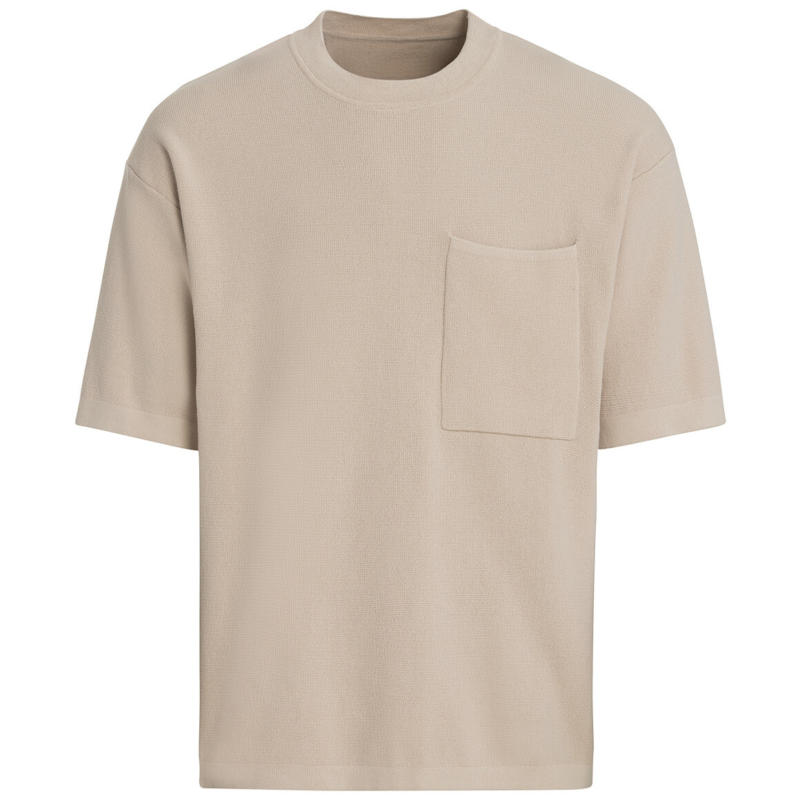 Herren Strick-T-Shirt mit Brusttasche (Nur online)
