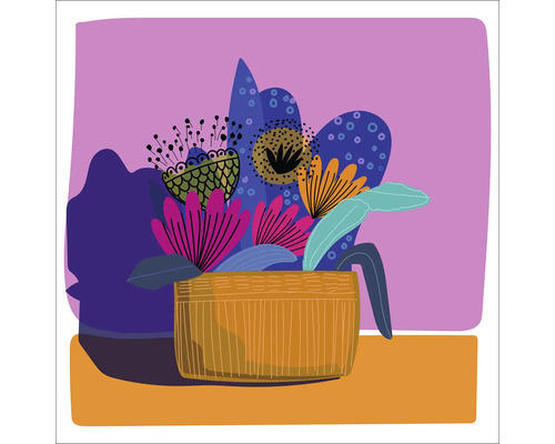 Glasbild Plants and flowers 30x30 cm