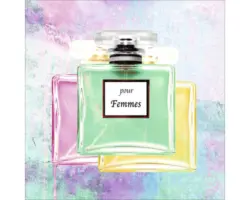 Glasbild Essences I 30x30 cm