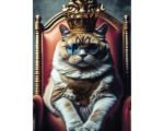 Hornbach Glasbild The Cat Is King 60x80 cm