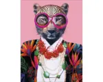 Hornbach Glasbild Cat With Glasses II 60x80 cm