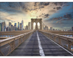 Glasbild New York Brooklyn Bridge 80x60 cm