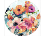 Hornbach Glasbild Watercolor Flowers V Ø 30 cm