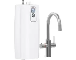 Heißwasserautomat Stiebel Eltron HOT 2.6 N Premium 3 in 1 b Untertisch 2,6 Liter mit Küchenarmatur aluminium gebürstet