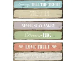 Glasbild Wisdome 3er-Set 3x 80x30 cm GLA1016