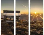 Hornbach Glasbild Bench & Horizon 3er-Set 3x 30x80cm GLA1866