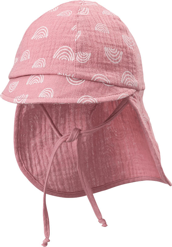 ALANA Mütze aus Musselin mit Regenbogen-Muster, rosa , Gr.46/47