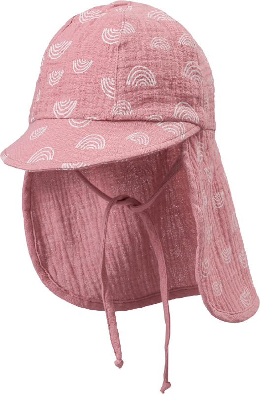 ALANA Schirmmütze aus Musselin mit Regenbogen-Muster, rosa, Gr. 48/49