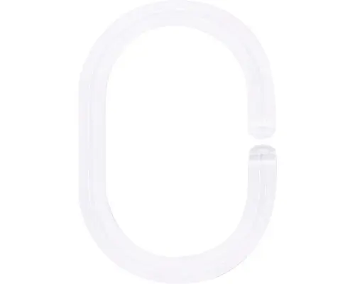 Vorhangring mit Haken transparent Ø 28 mm 10 Stk.