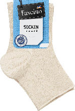 dm-drogerie markt Fascino Socken mit Viskose-Leinen-Mischung beige Gr. 35-38 - bis 30.04.2024