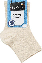 Fascino Socken mit Viskose-Leinen-Mischung beige Gr. 39-42