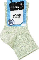 Fascino Socken mit Viskose-Leinen-Mischung grün Gr. 39-42