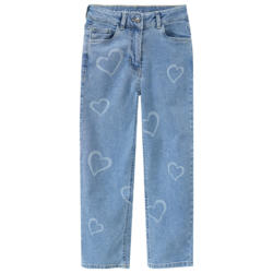 Mädchen Jeans mit Herz-Print (Nur online)