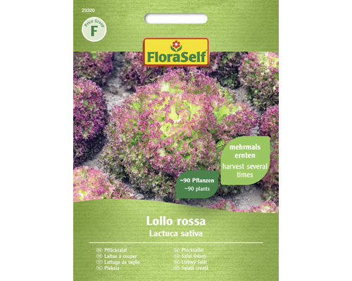 Salatsamen FloraSelf Schnittsalat/Pflücksalat 'Lollo rossa'