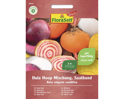 Gemüsesamen FloraSelf Select Rote Rübe bunt 'Hula Hoop Mischung'