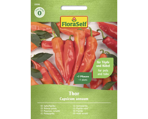 Gemüsesamen FloraSelf Paprika 'Thor F1'