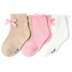 3 Paar Baby Socken mit Strukturmuster