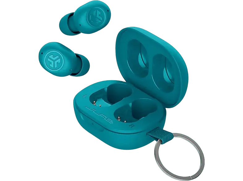 JLab JBUDS mini True Wireless Earbuds, Aqua; True Wireless Kopfhörer