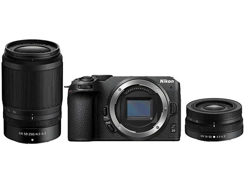 Nikon Z 30 Systemkamera mit Objektiv DX 16-50mm f3.5-6.3 VR und 50-250mm f4.5-6.3