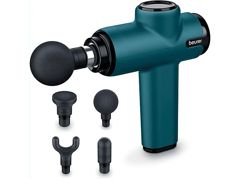 Beurer MG99 PhysioLine Massagepistole, mit 4 Aufs&auml;tzen, Gr&uuml;n