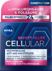 Soin de nuit anti-âge Cellular Expert Filler Nivea, 50 ml