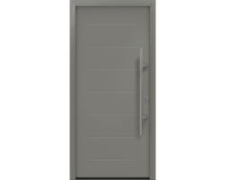 Haustür EcoStar ISOPRO Secur IPS 015 1100 x 2100 mm Rechts RAL 9007 graualuminium matt inkl. Beschlag-Set,Edelstahl Stangengriff,Sicherheitsprofilzylinder mit 5 Schlüsseln